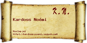 Kardoss Noémi névjegykártya